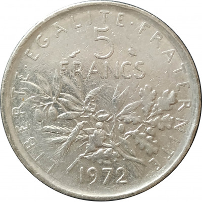 5 франков 1972 Франция из оборота 5 франков 1972 Франция из оборота