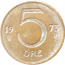 5 эре 1973 Швеция из оборота
