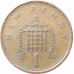 1 новый пенни 1974 Великобритания из оборота