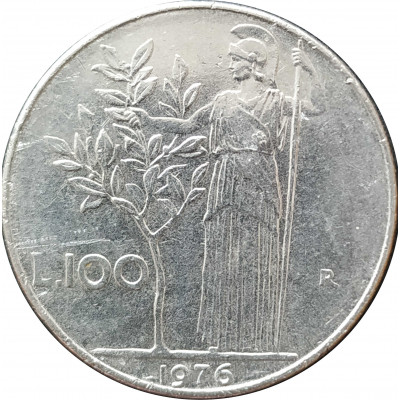 100 лир 1976 Италия из оборота 100 лир 1976 Италия из оборота