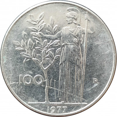 100 лир 1977 Италия из оборота 100 лир 1977 Италия из оборота