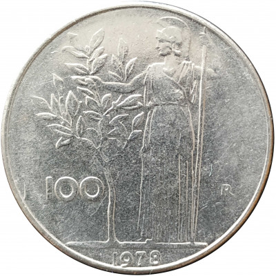 100 лир 1978 Италия из оборота