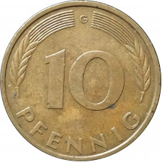 10 пфеннигов 1980 Германия G из оборота