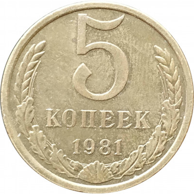 5 копеек 1981 в патине 5 копеек 1981 в патине
