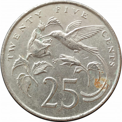 25 центов 1987 Ямайка из оборота 25 центов 1987 Ямайка из оборота