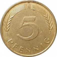 5 пфеннигов 1989 Германия J из оборота