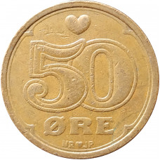 50 эре 1989 Дания из оборота