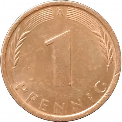 1 пфенниг 1991 Германия А из оборота