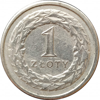 1 злотый 1991 Польша из оборота 1 злотый 1991 Польша из оборота