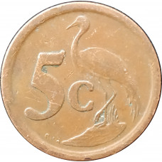 5 центов 1991 ЮАР из оборота