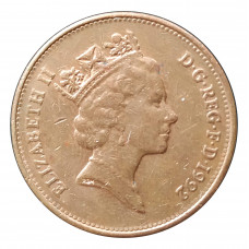 2 пенса 1992 Великобритания из оборота