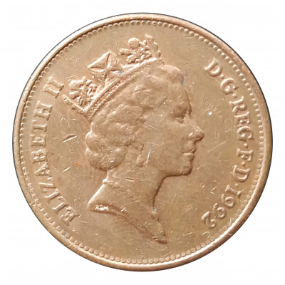 2 пенса 1992 Великобритания из оборота 2 пенса 1992 Великобритания из оборота