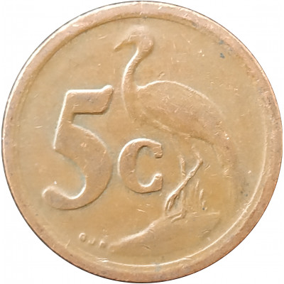 5 центов 1993 ЮАР из оборота 5 центов 1993 ЮАР из оборота