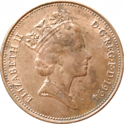 2 пенса 1994 Великобритания из оборота 2 пенса 1994 Великобритания из оборота