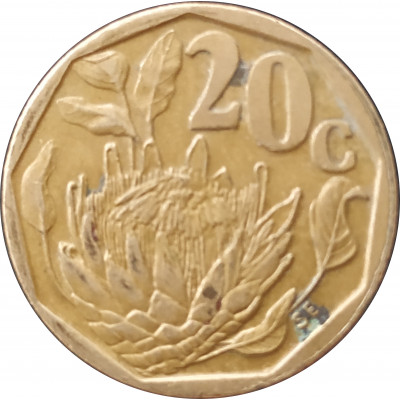 20 центов 1994 ЮАР из оборота 20 центов 1994 ЮАР из оборота