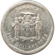 5 долларов 1995 Ямайка из оборота