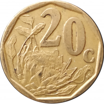 20 центов 1996 ЮАР из оборота 20 центов 1996 ЮАР из оборота
