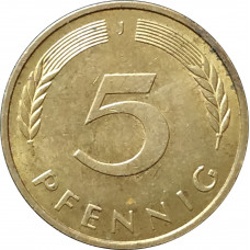 5 пфеннигов 1996 Германия J из оборота