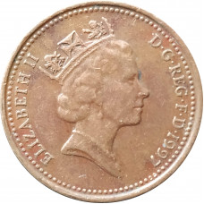 1 пенни 1997 Великобритания из оборота