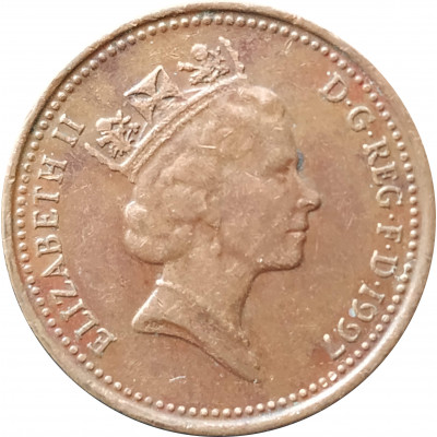 1 пенни 1997 Великобритания из оборота