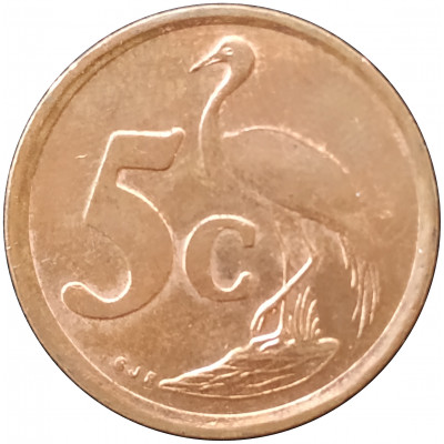5 центов 1997 ЮАР из оборота