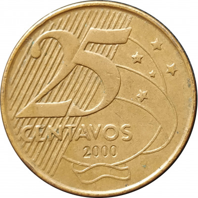 25 сентаво 2000 Бразилия из оборота 25 сентаво 2000 Бразилия из оборота