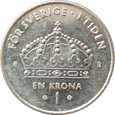 1 крона 2002 Швеция из оборота 1 крона 2002 Швеция из оборота