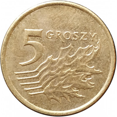5 грошей 2006 Польша из оборота