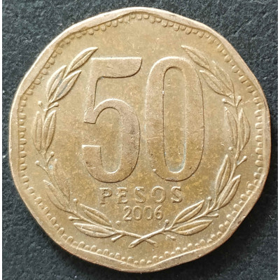 50 песо 2006 Чили из оборота