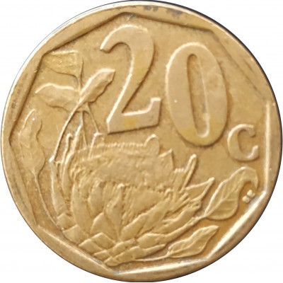 20 центов 2007 ЮАР из оборота 20 центов 2007 ЮАР из оборота