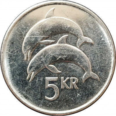 5 крон 2007 Исландия из оборота 5 крон 2007 Исландия из оборота