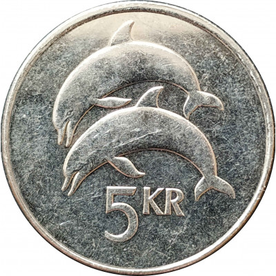 5 крон 2008 Исландия из оборота 5 крон 2008 Исландия из оборота