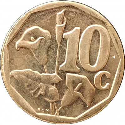10 центов 2010 ЮАР из оборота