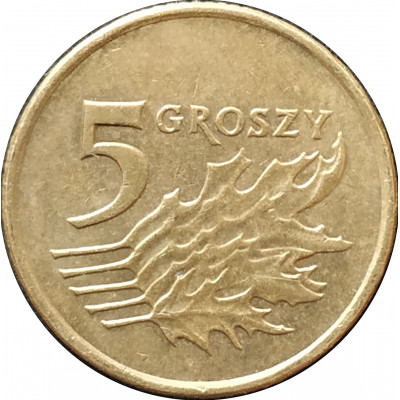 5 грошей 2010 Польша из оборота 5 грошей 2010 Польша из оборота
