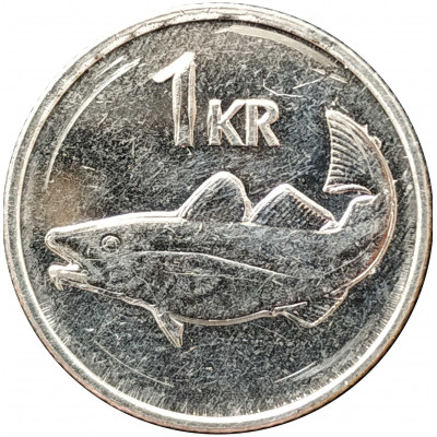 1 крона 2011 Исландия из оборота 1 крона 2011 Исландия из оборота