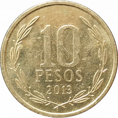 10 песо 2013 Чили из оборота 10 песо 2013 Чили из оборота