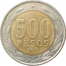 500 песо 2013 Чили из оборота
