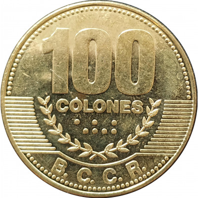 100 колонов 2014 Коста-Рика из оборота 100 колонов 2014 Коста-Рика из оборота