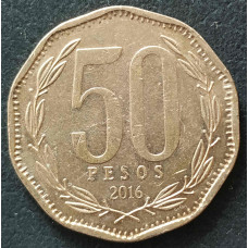 50 песо 2016 Чили из оборота