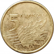 5 грошей 2018 Польша из оборота