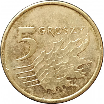 5 грошей 2018 Польша из оборота 5 грошей 2018 Польша из оборота