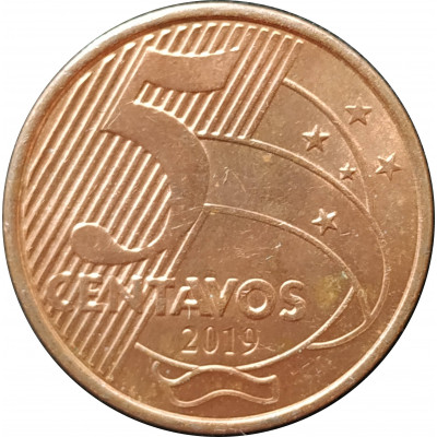 5 сентаво 2019 Бразилия без знака монетного двора из оборота