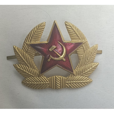 Кокарда Советской Армии со звездой металлическая Кокарда Советской Армии со звездой металлическая